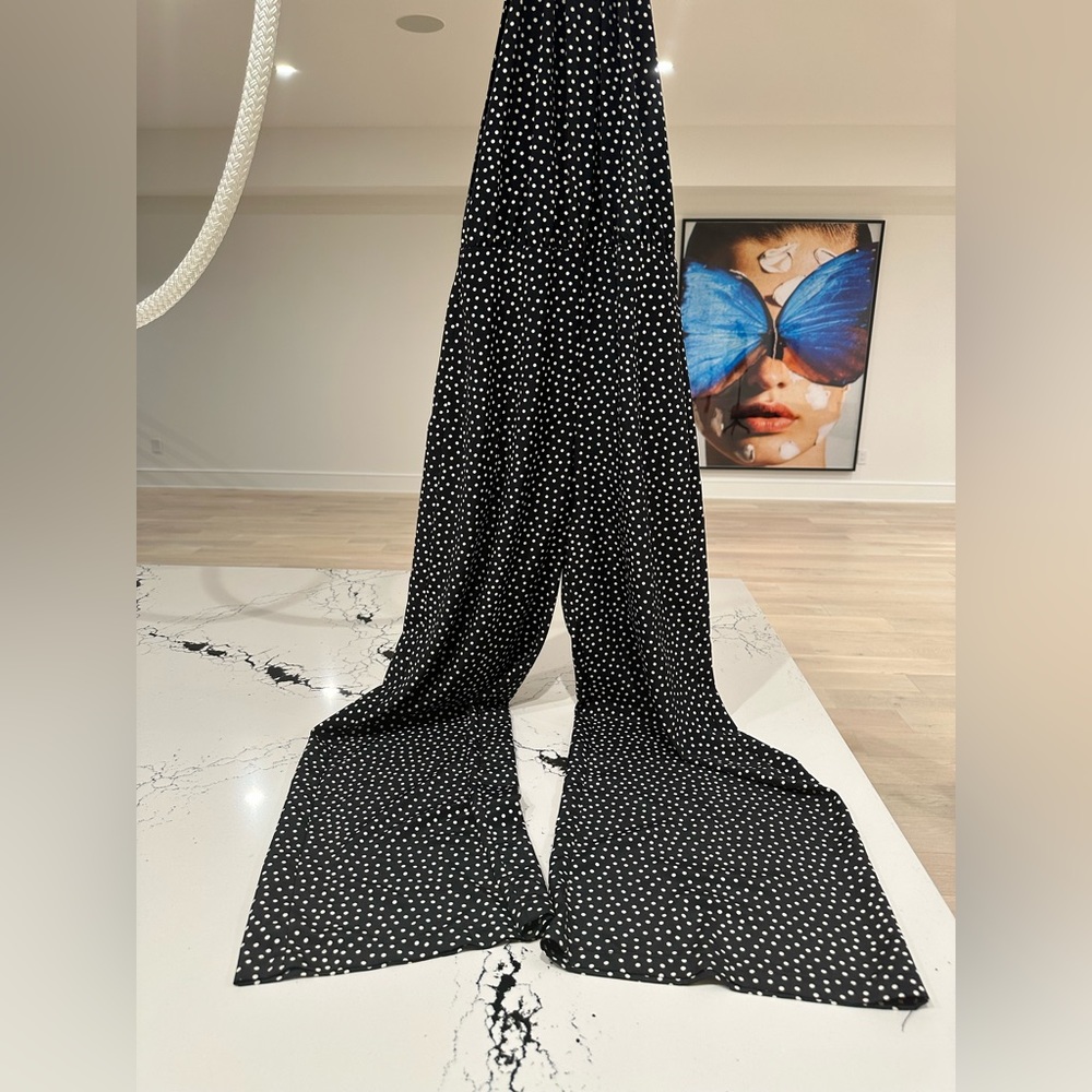 Zara size small Polka dot silky soft jumpsuit with flared pants